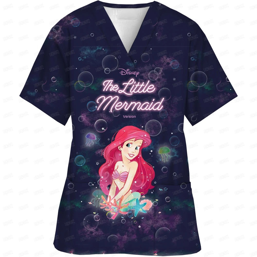 Women Hospital Accessories Doctor Nurse Surgery Scrubs Tops