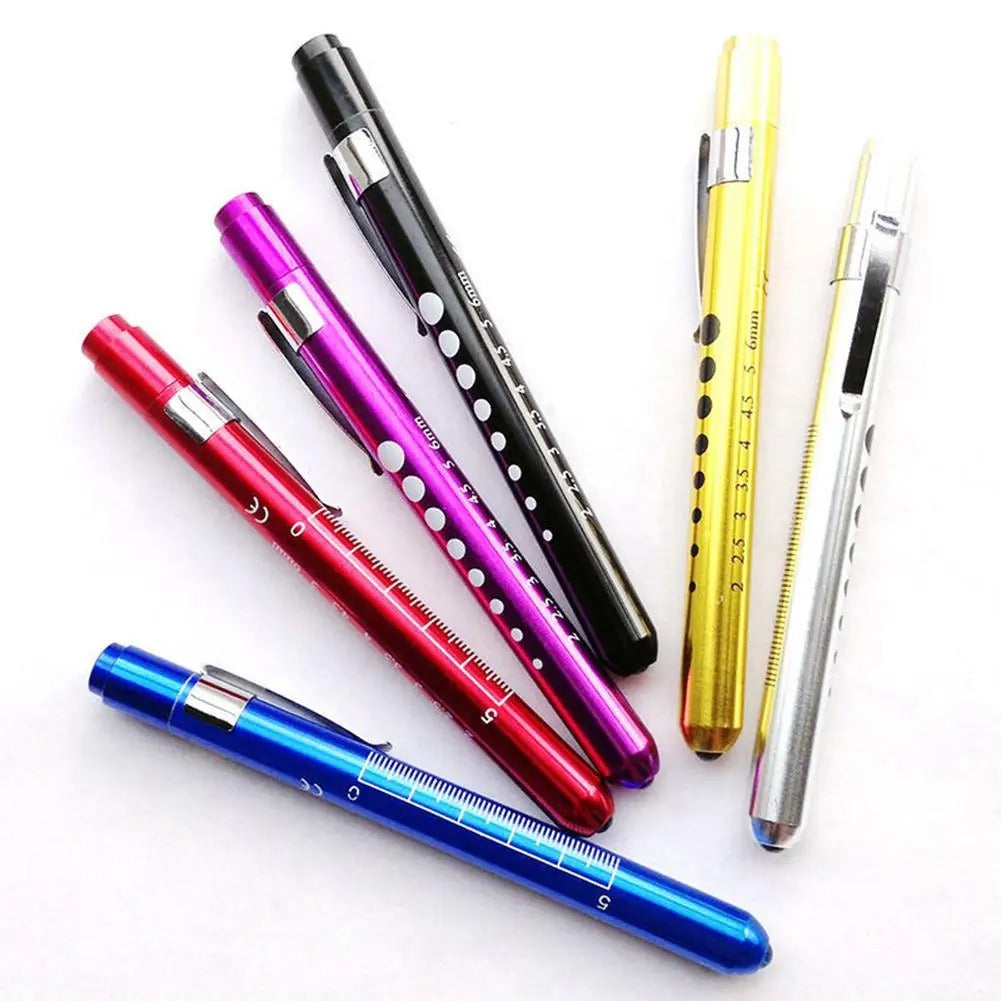 Medical Flashlight Lantern With Pupil Gauge LED Pen Light Torch Lamp
