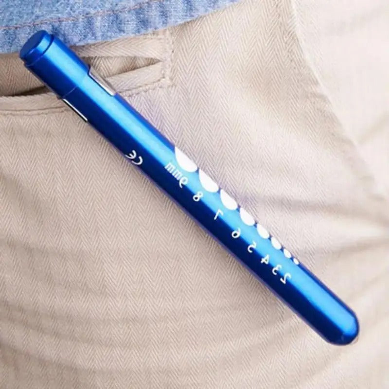 Medical Flashlight Lantern With Pupil Gauge LED Pen Light Torch Lamp