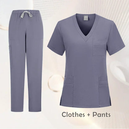 Hospital Operating Room Clinical Surgeon Nurse Dentist Overalls Scrub Set