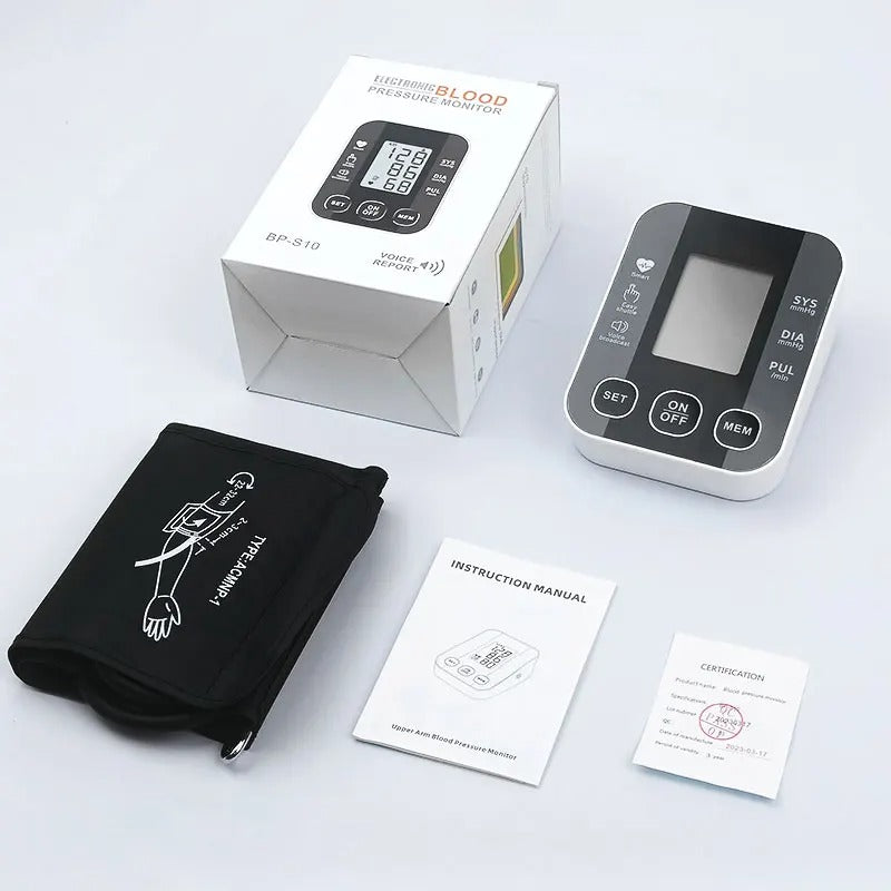 Digital Arm Blood Pressure Meter 32cm Cuff Medical Pressure Tonometer