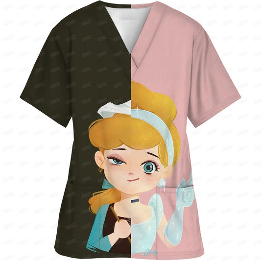 Women Hospital Accessories Doctor Nurse Surgery Scrubs Tops
