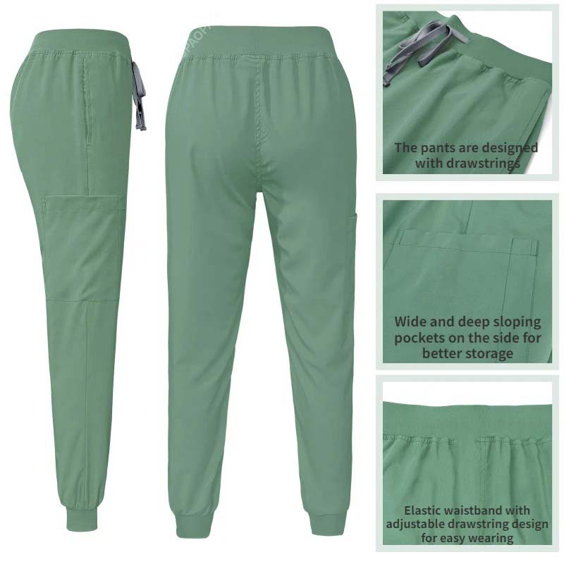 Medical Uniforms Stretch Scrub Tops With Pocket Pants Nurse Uniform