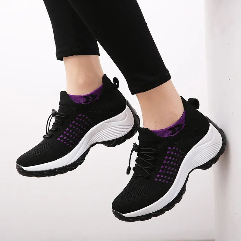 Fashion Sock Sneakers Mesh Breathe Comfortable Nursing Trainers Casual Platform Loafers