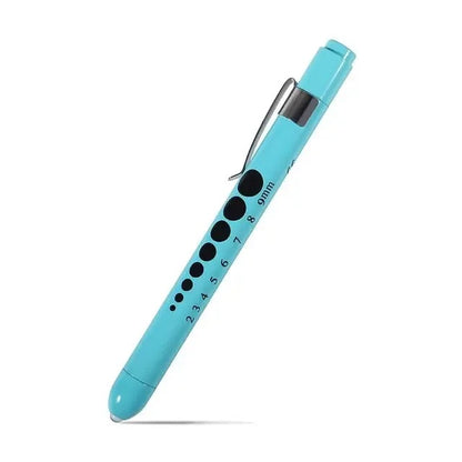 1Pc Reusable LED Medical Penlight Flashlight with Pupil Gauge Pocket Clip Pen