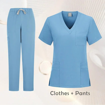 Hospital Operating Room Clinical Surgeon Nurse Dentist Overalls Scrub Set