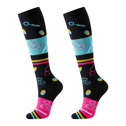 6 Pairs Compression Socks Nurse Compression Socks Animal Sport Ladies Lady Women Running