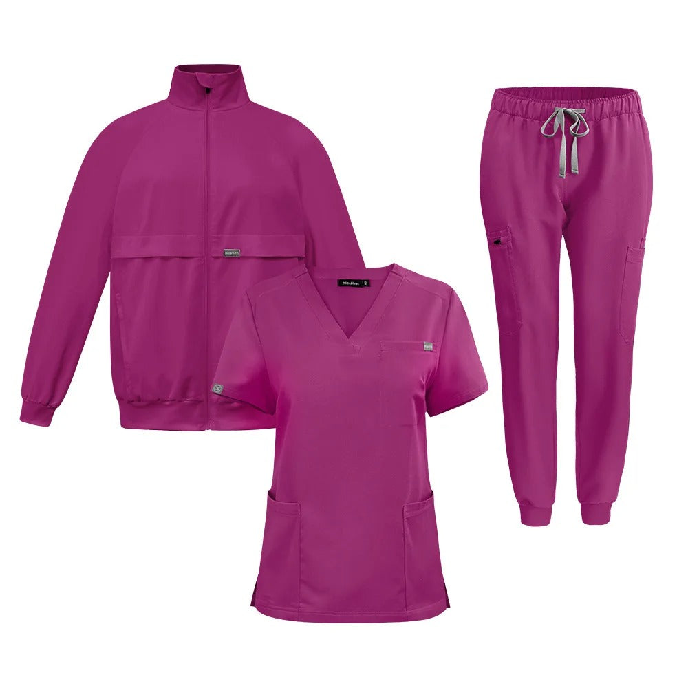 Medical Uniform Scrubs Hospital Working Scrubs Coat 3pcs Set