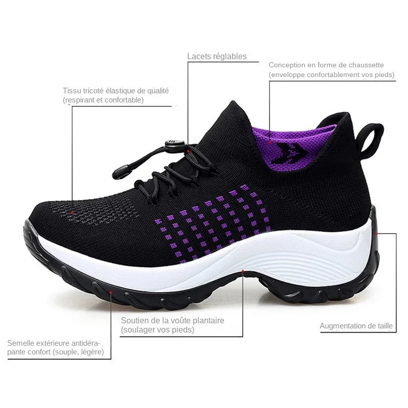 Fashion Sock Sneakers Mesh Breathe Comfortable Nursing Trainers Casual Platform Loafers