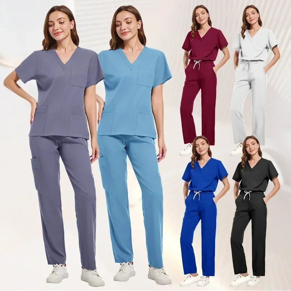 Hospital Operating Room Clinical Surgeon Nurse Dentist Overalls Scrub Set