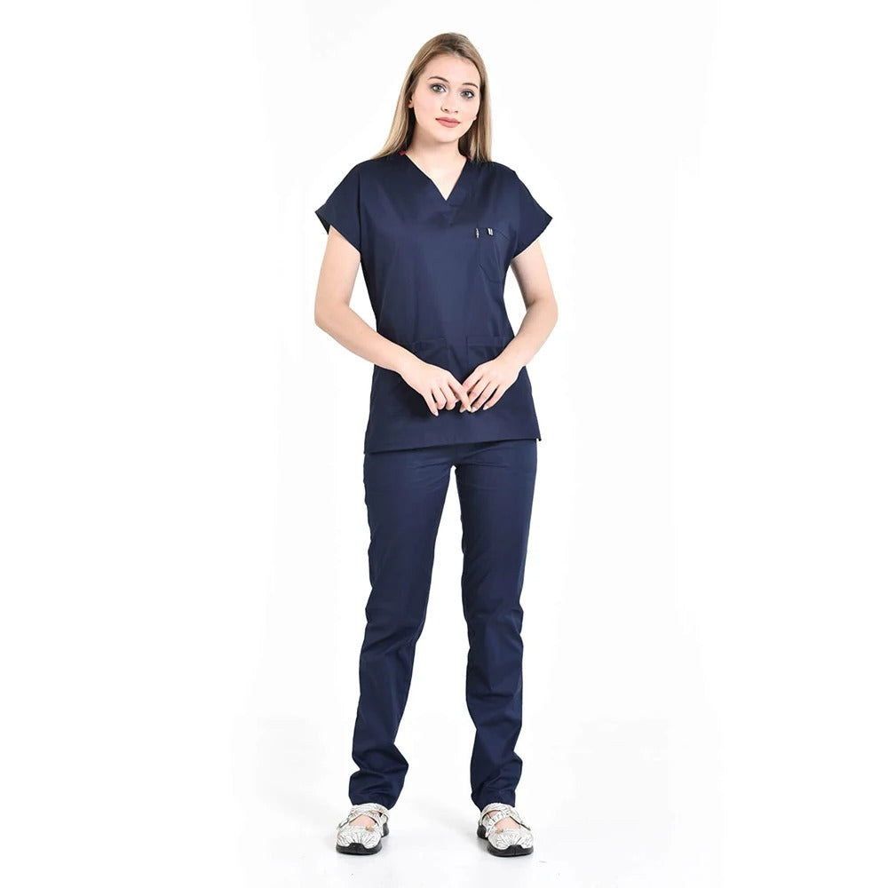 V-neck Beauty Salon Nursing Elastic Waist Work Clothes Medical Suits