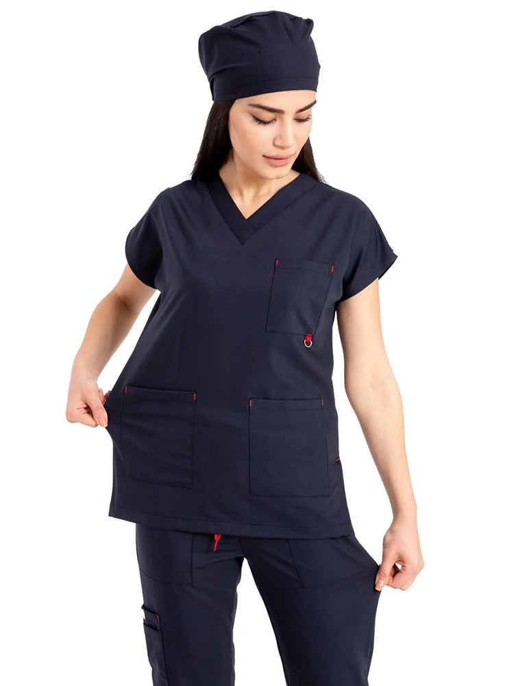 Medical Uniform Nurse Elastic High Quality Scrub Set