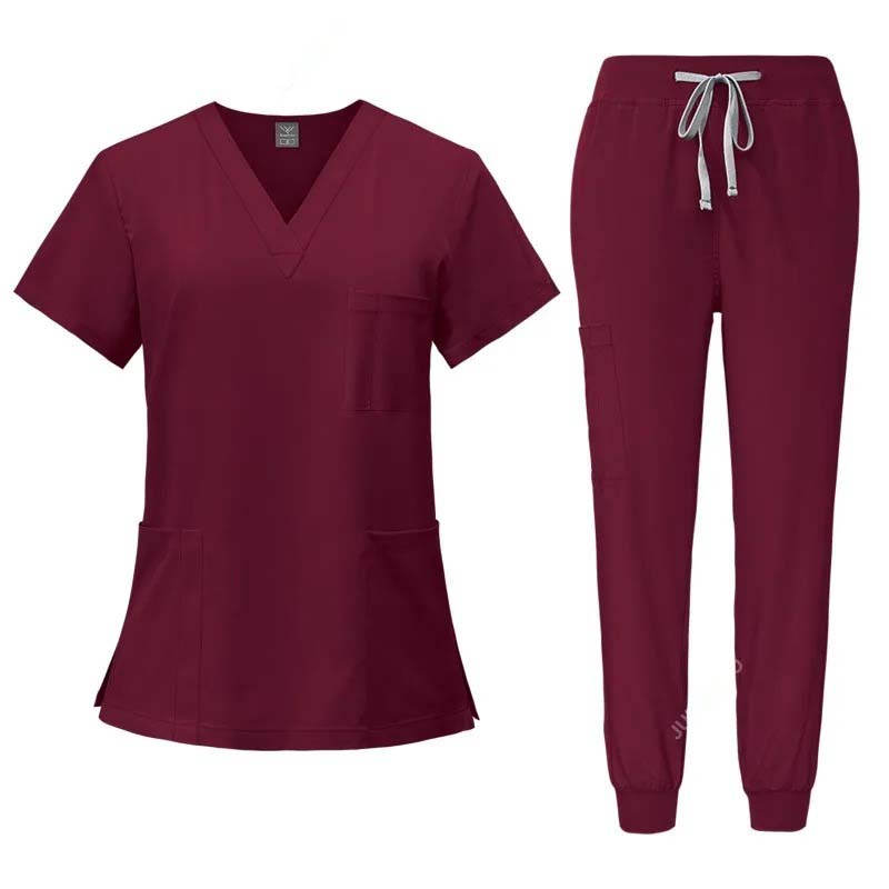 Medical Uniforms Stretch Scrub Tops With Pocket Pants Nurse Uniform