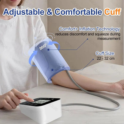 Digital Arm Blood Pressure Meter 32cm Cuff Medical Pressure Tonometer