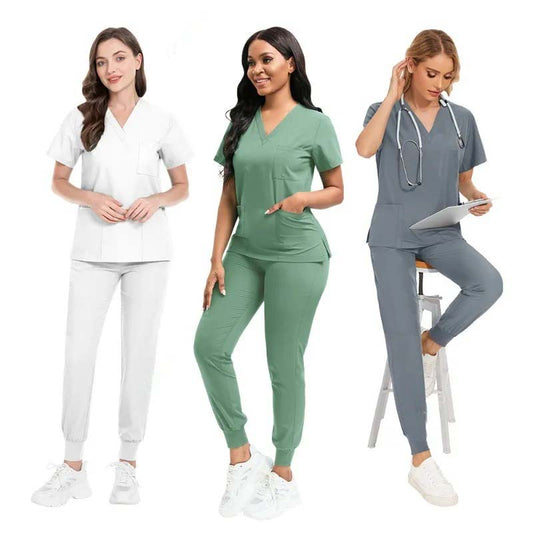 Medical Uniforms Stretch Scrub Tops With Pocket Pants Nurse Uniform