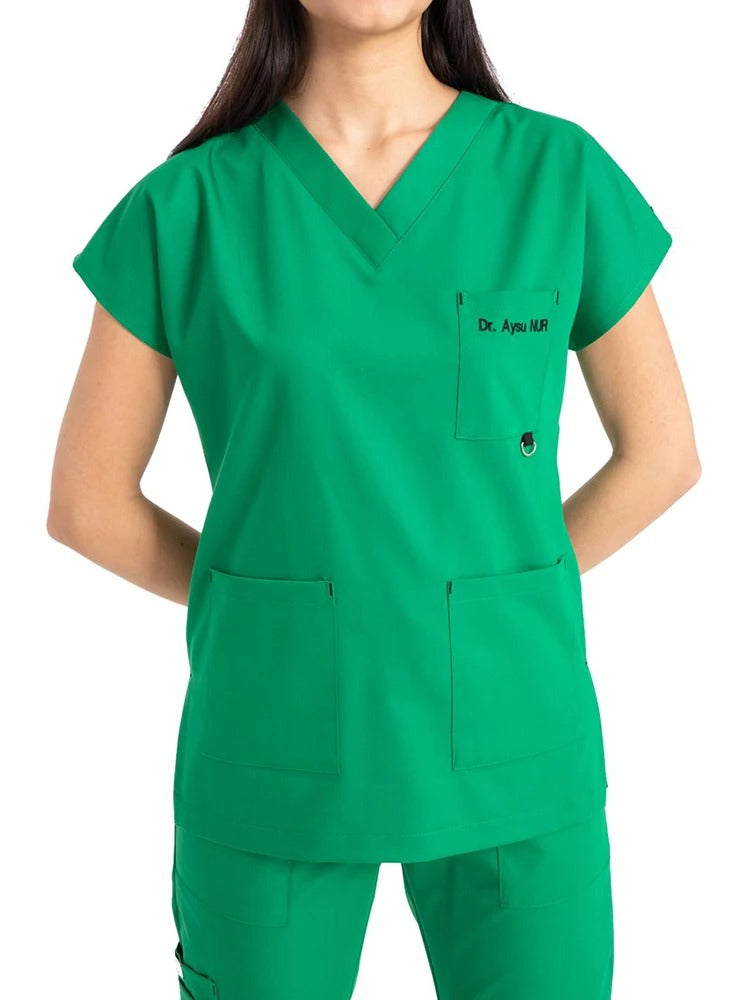 Medical Uniform Nurse Elastic High Quality Scrub Set