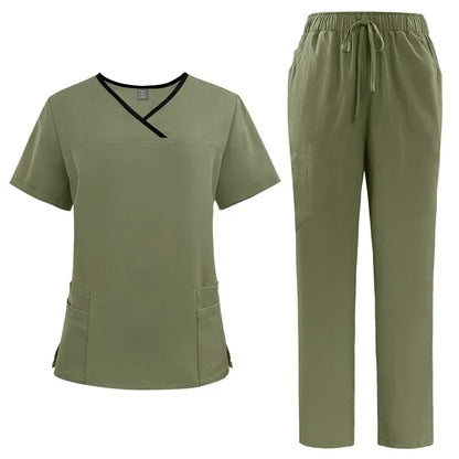 Medical Uniform Trendy Women's Scrub Set