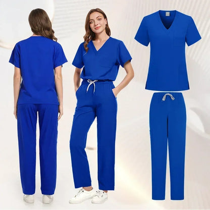 Hospital Operating Room Clinical Surgeon Nurse Dentist Overalls Scrub Set