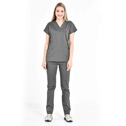 V-neck Beauty Salon Nursing Elastic Waist Work Clothes Medical Suits