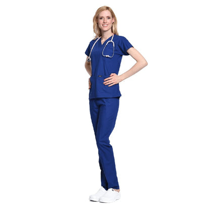 V-neck Beauty Salon Nursing Elastic Waist Work Clothes Medical Suits