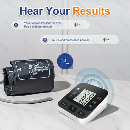 Digital Arm Blood Pressure Meter 32cm Cuff Medical Pressure Tonometer