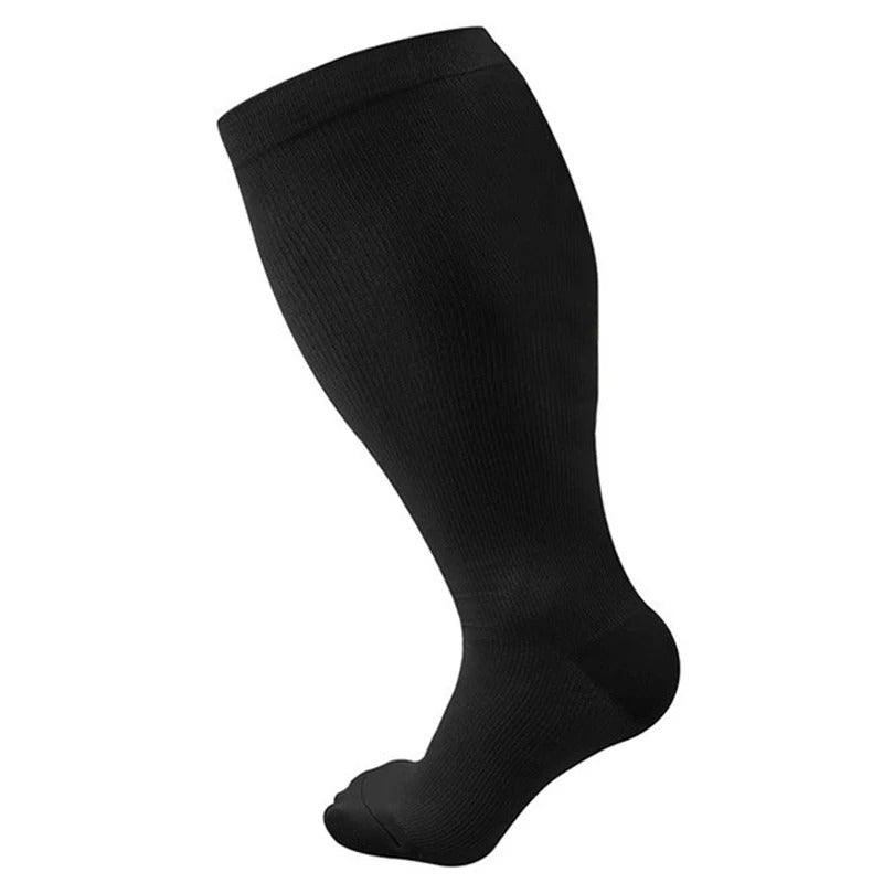 Compression Socks for Women Men Wide Calf Extra Large Knee High Flight Sock for Circulation Support