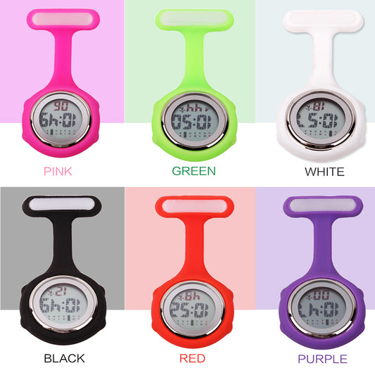 Custom Silicone Medical Nurses Fob Watch Waterproof Pocket Watch For Nurse