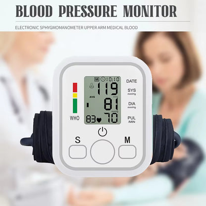 Digital Sphygmomanometer Upper Arm Blood Pressure Monitor for Home