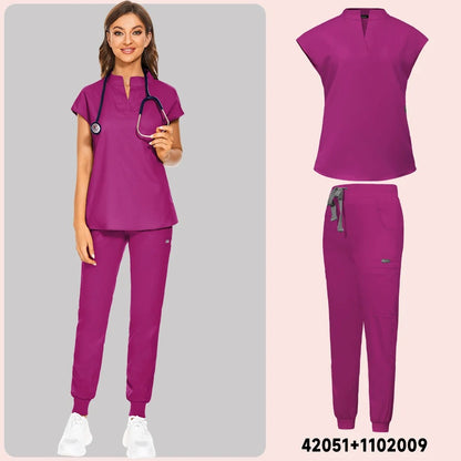 Medical Women Scrubs Sets Hospital Surgery Dental Clinic