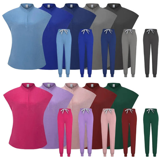 Hospital Medical Scrubs Sets Spa Uniforms Women Medical Blouse Joggers